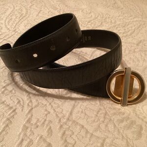 Men’s Water Buffalo Belt with gold buckle size 36 Miller Belt